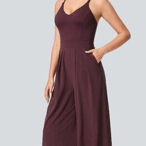Halara Breezeful™ Backless Side Invisible Zipper Pocket Wide Leg Jumpsuit